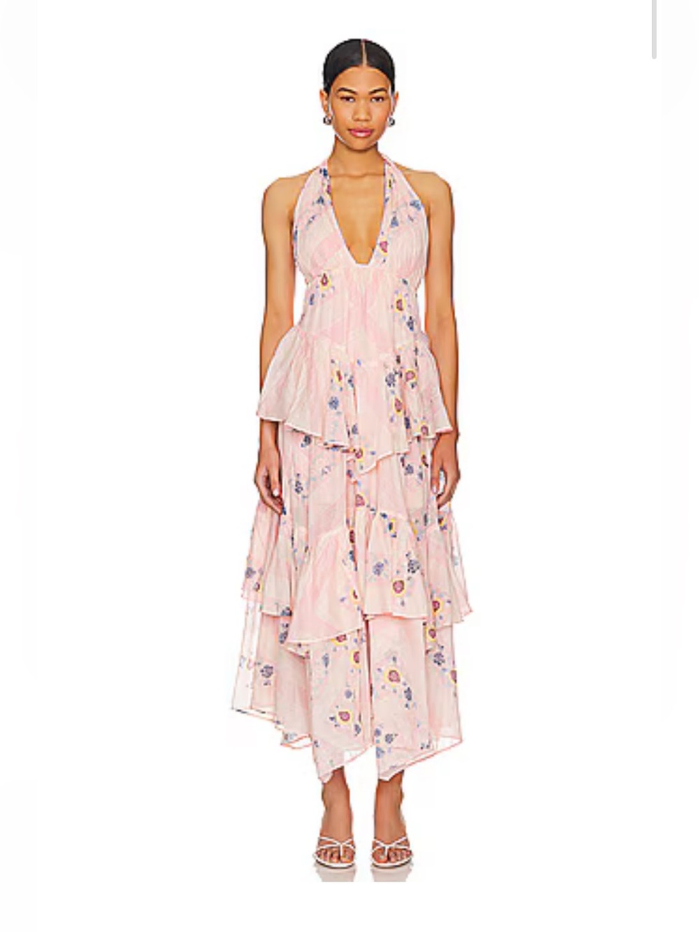 Pink free people airy dress